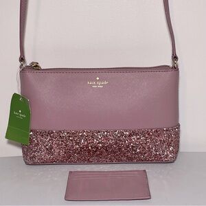 NWT Kate Spade Greta Court Glitter Ramey Crossbody with Cardholder